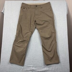 Kuhl Revolvr Pants Brown Cotton Blend Hiking 33x30 Hemmed To 33x26